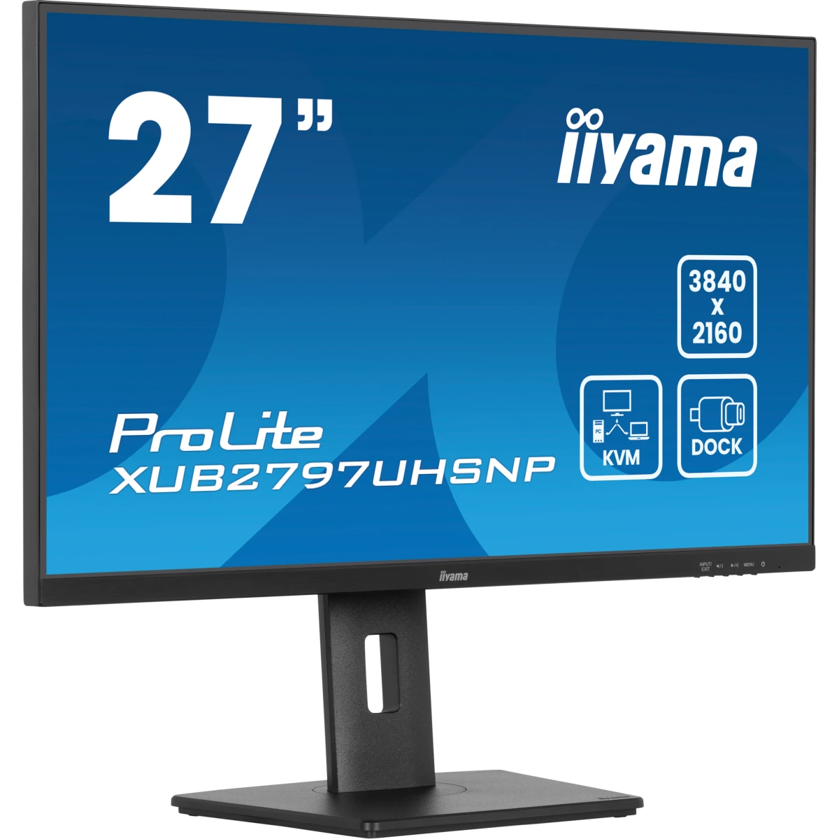 iiyama ProLite XUB2797UHSNP-B1 monitor de ecrã 68,6 cm (27") 3840 x 2160 pixels 4K Ultra HD LED Preto