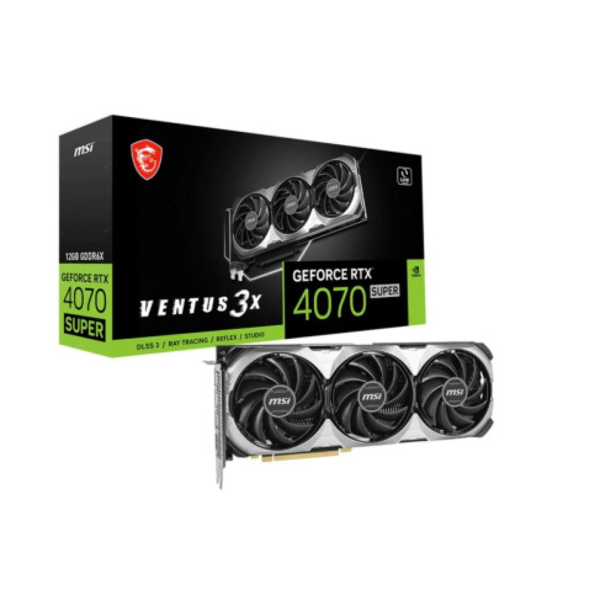 Thumbnail-VGA MSI RTX 4070 SUPER 12G VENTUS 3X,NV,RTX4070SUPER,12GB,GDDR6X,192BIT,3DP+1HDMI,TORX FAN 4.0,3 VENTILADORES