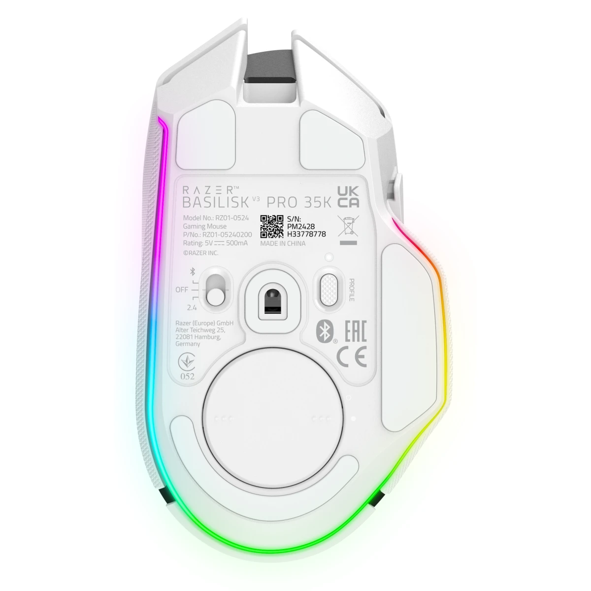 Galery – MOUSE RAZER BASILISK V3 PRO 35K BRANCO (RZ01-05240200-R3G1)0