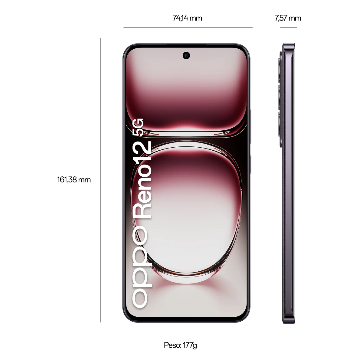 OPPO Reno12 5G 17 cm (6.7") Dual SIM Android 14 USB Type-C 12 GB 256 GB 5000 mAh Preto