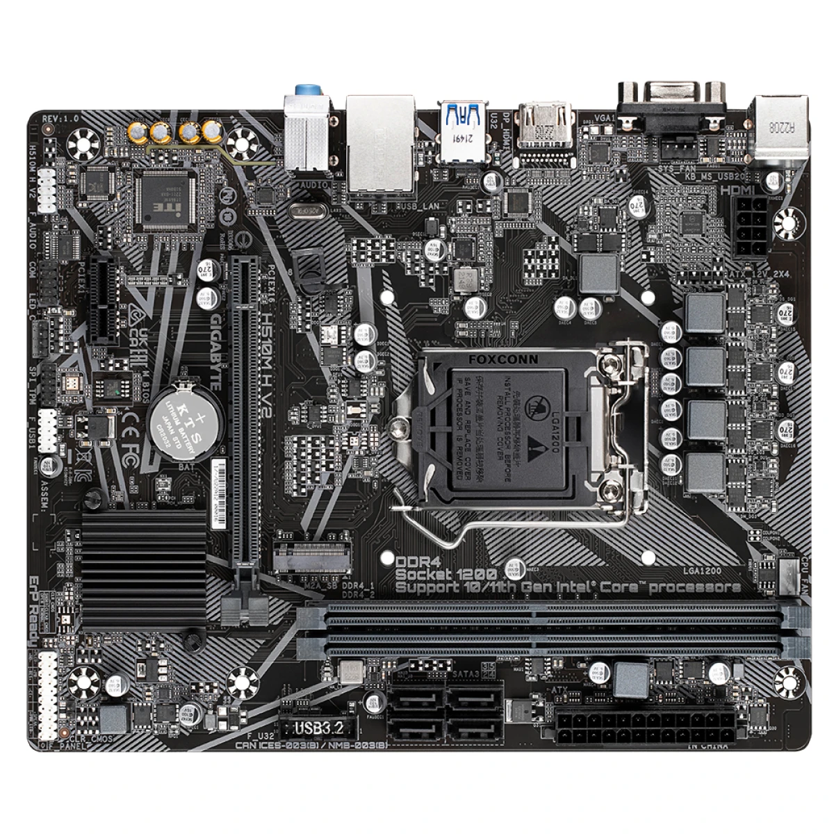 GIGABYTE H510M H V2 motherboard Intel H510 Express LGA 1200 (Socket H5) micro ATX