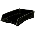 Tabuleiro de secretaria cep isis plastico preto 380x275x82 mm