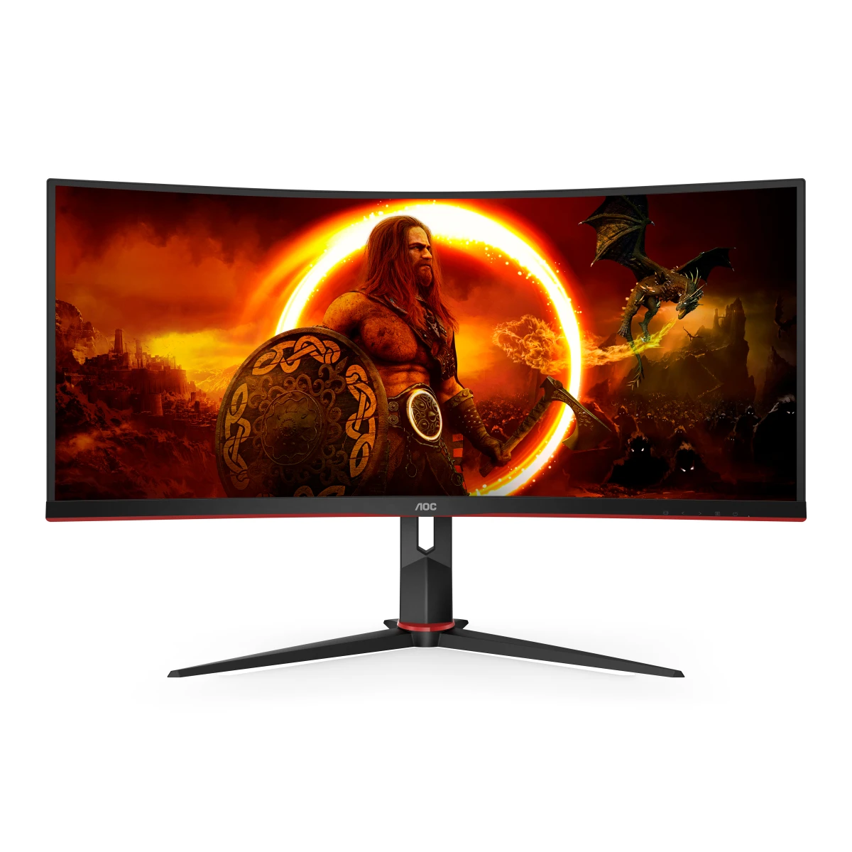 Thumbnail-AOC G2 CU34G2XP monitor de ecrã 86,4 cm (34″) 3440 x 1440 pixels UltraWide Quad HD LED Preto