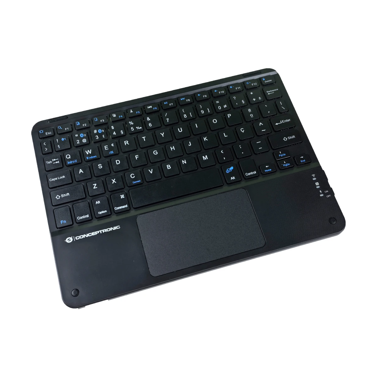 Conceptronic TOBIN01BPT teclado Universal Bluetooth QWERTY Português Preto