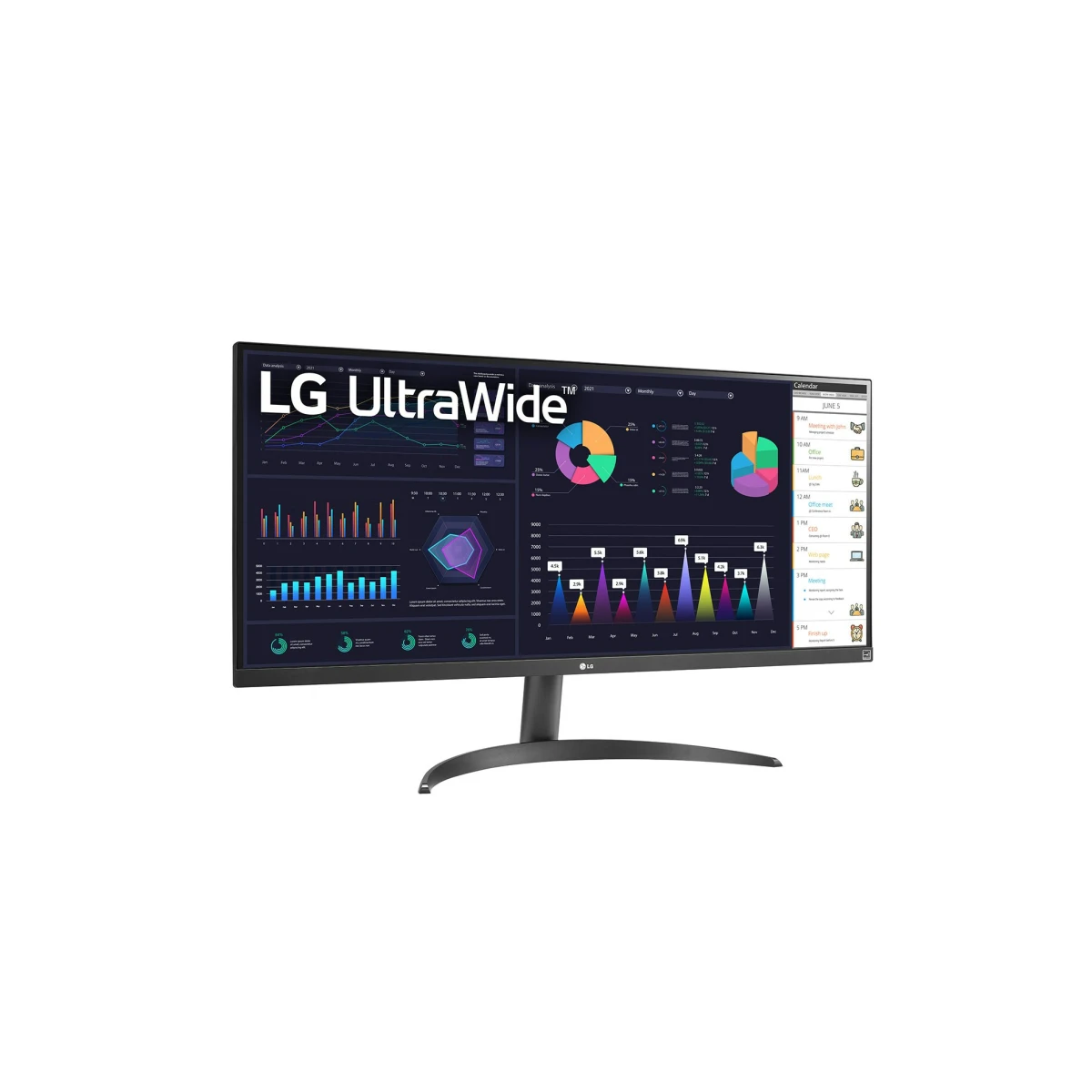 LG 34WQ500-B monitor de ecrã 86,4 cm (34") 2560 x 1080 pixels UltraWide Full HD LED Preto