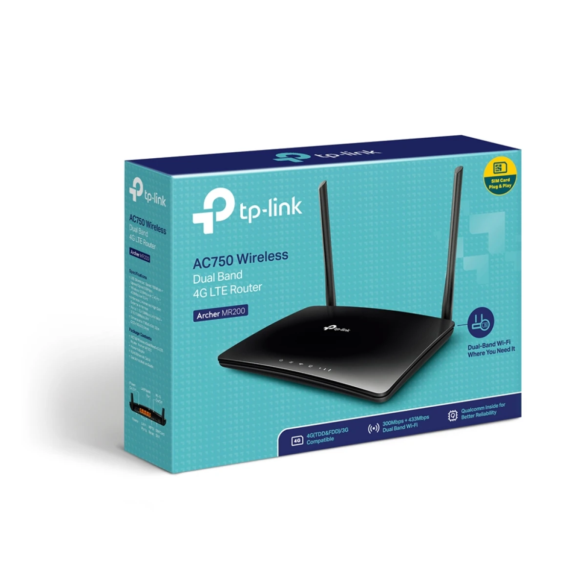 TP-Link Archer MR200 router sem fios Fast Ethernet Dual-band (2,4 GHz / 5 GHz) 4G Preto