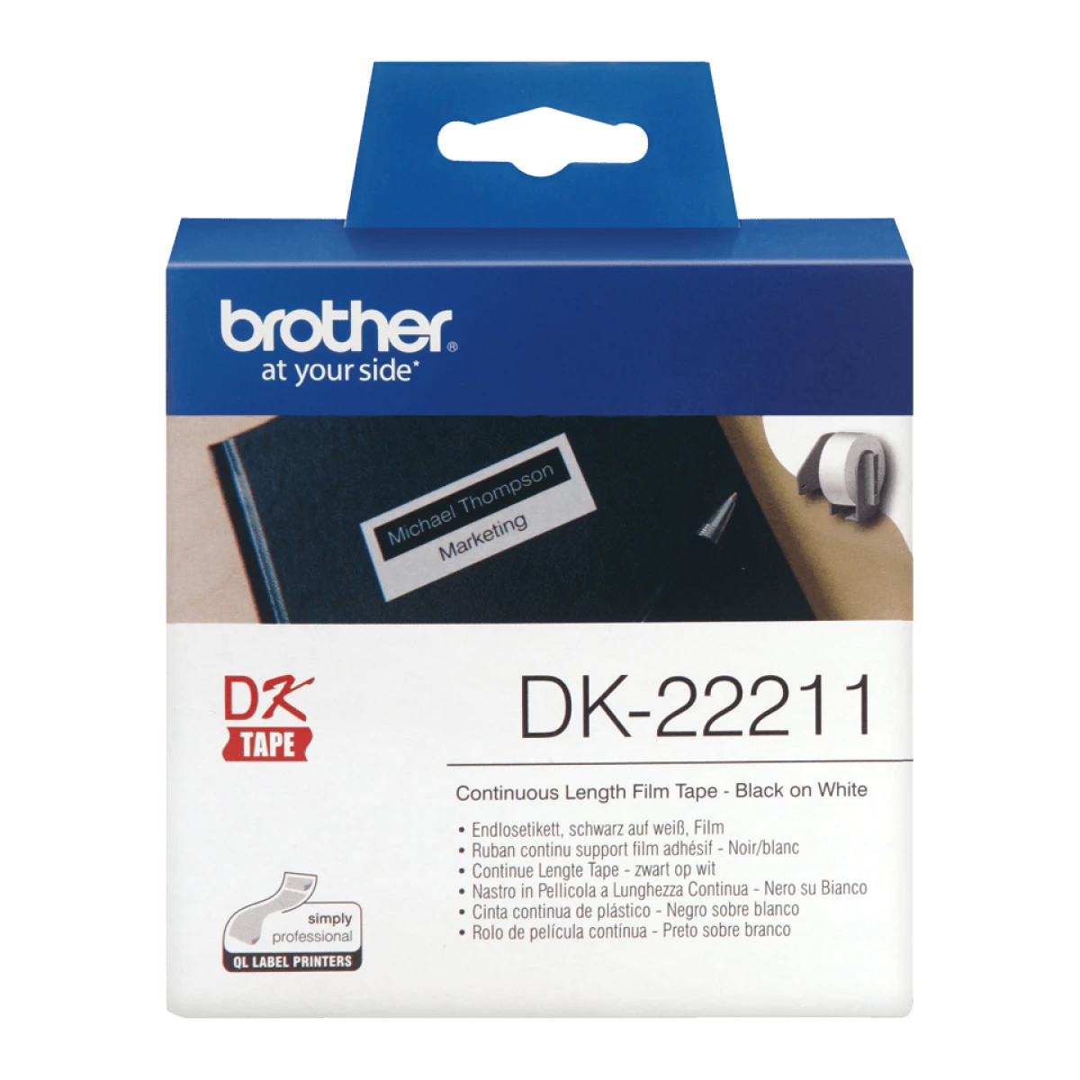 Galery – Brother DK-22211 etiquetadora Preto sobre branco0