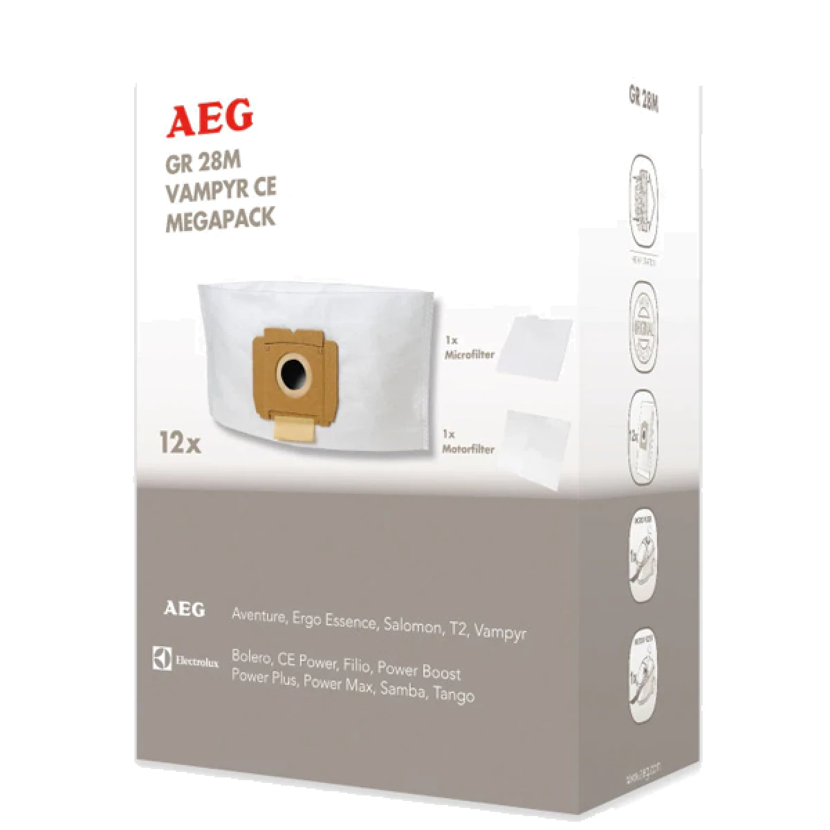 EMBALAGEM SACOS ASPIRADOR AEG - GR28M
