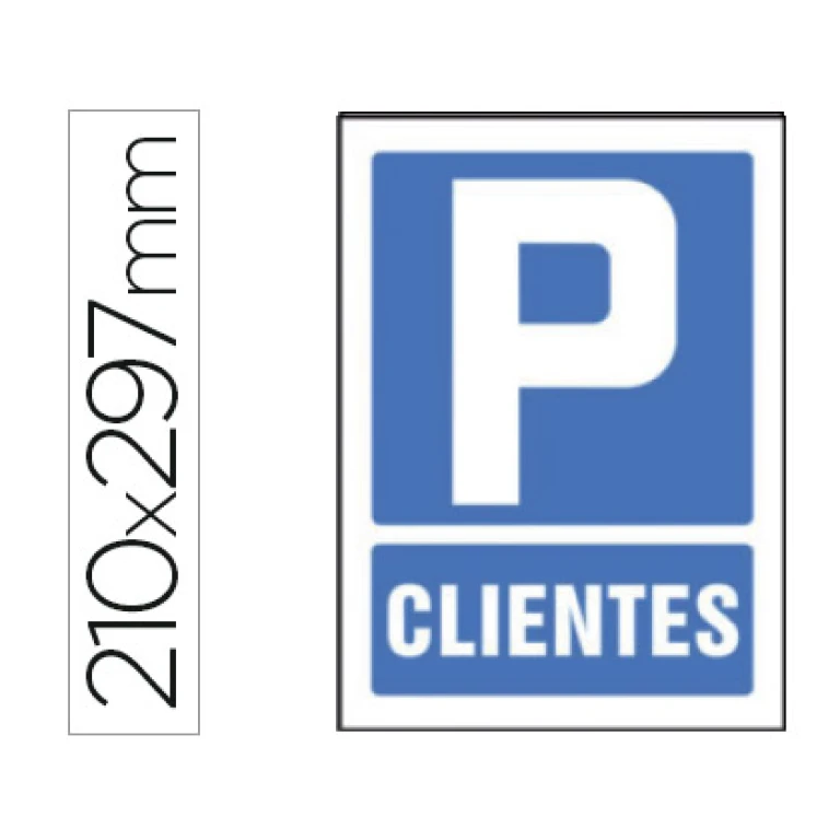 Pictograma syssa sinal de parking clientes em pvc 210x297 mm