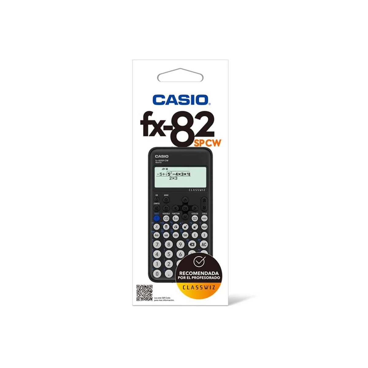 Calculadora casio fx-82sp cw iberia classwiz cientifica 300 funcoes 9 memorias com capa