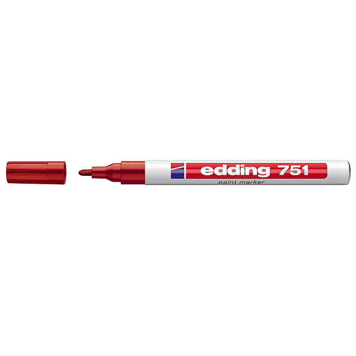 Marcador edding ponta fibra 751 vermelho ponta redonda 1-2 mm