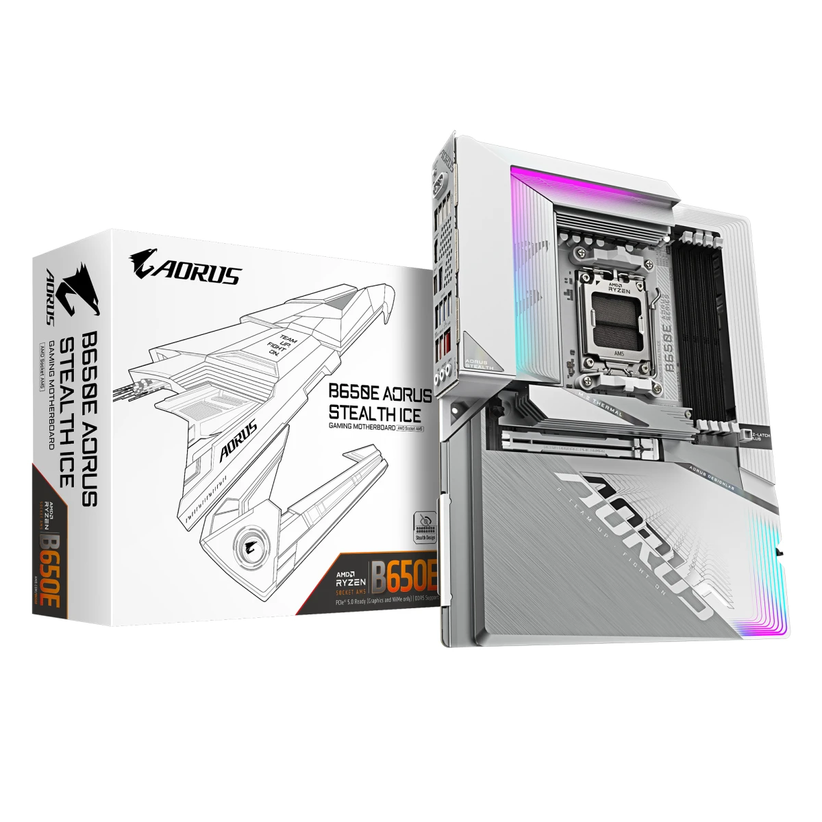 GIGABYTE B650E AORUS STEALTH ICE motherboard AMD B650 Ranhura AM5 ATX