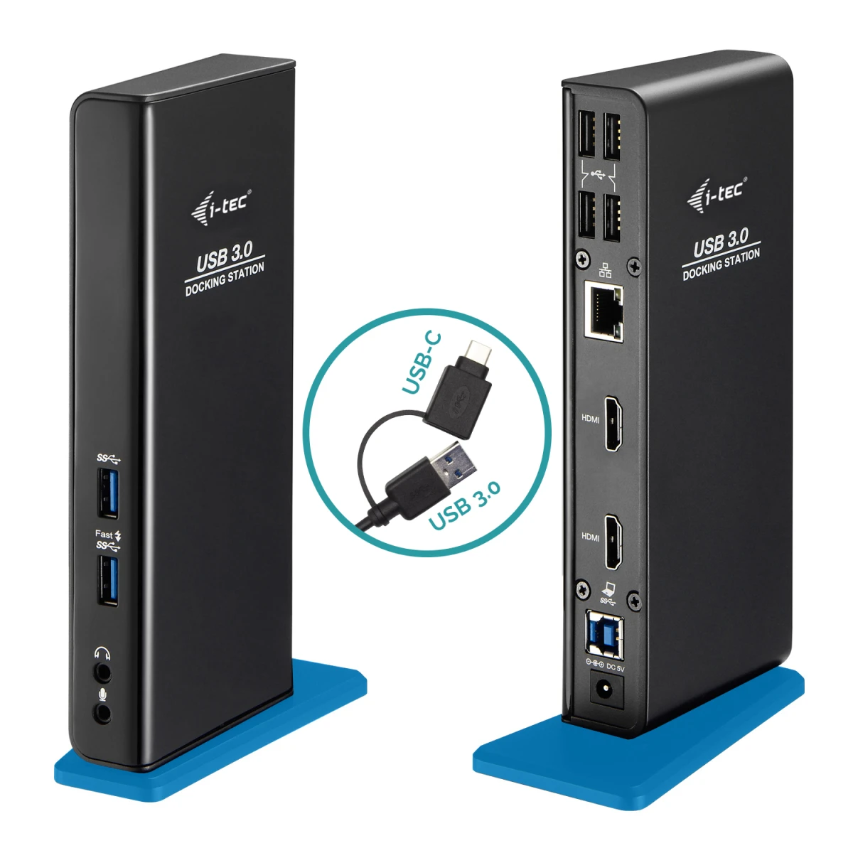 Thumbnail-i-tec U3DUALHDMIDOCK base & duplicador de portas Com fios USB 3.2 Gen 1 (3.1 Gen 1) Type-A Preto