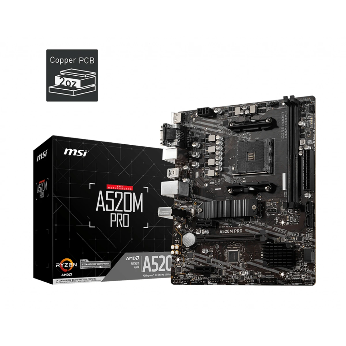 Galery – MSI A520M PRO motherboard AMD A520 Socket AM4 micro ATX0