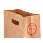 Bolsa kraft verjurado asa troquelado carlin 24x43+10 cm 60 gr caja de 500 unidades