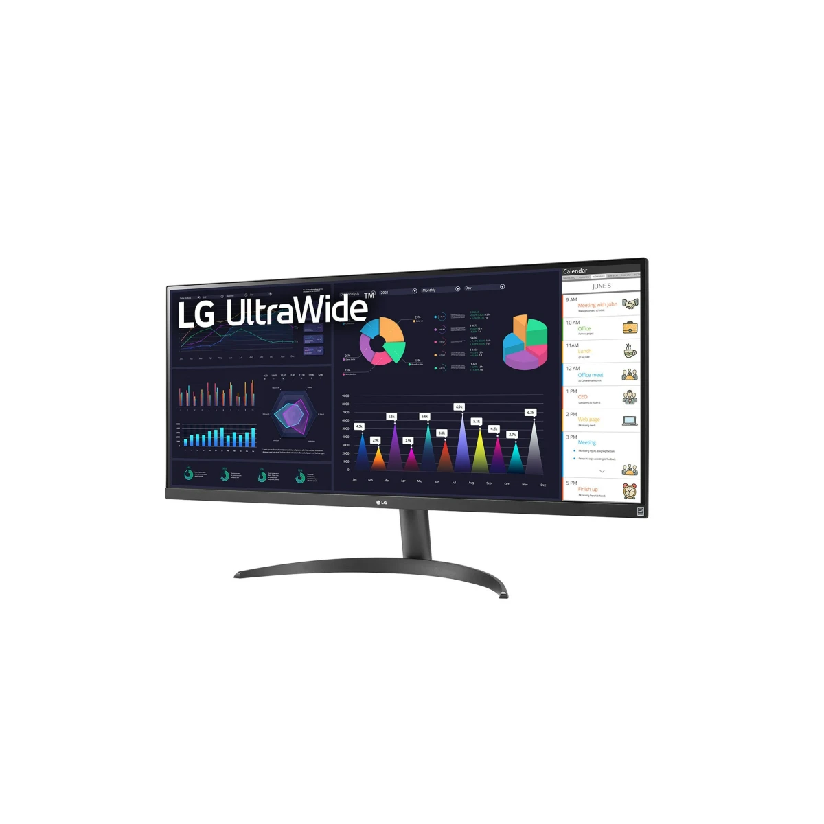 LG 34WQ500-B monitor de ecrã 86,4 cm (34") 2560 x 1080 pixels UltraWide Full HD LED Preto