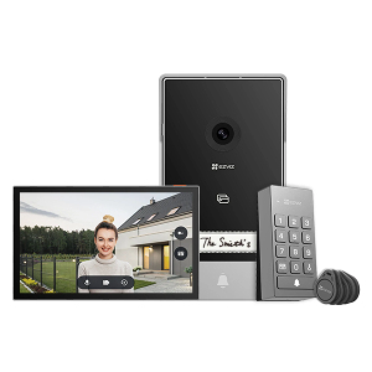 EZVIZ TP7 intercomunicador vídeo 17,8 cm (7") Preto, Cinzento