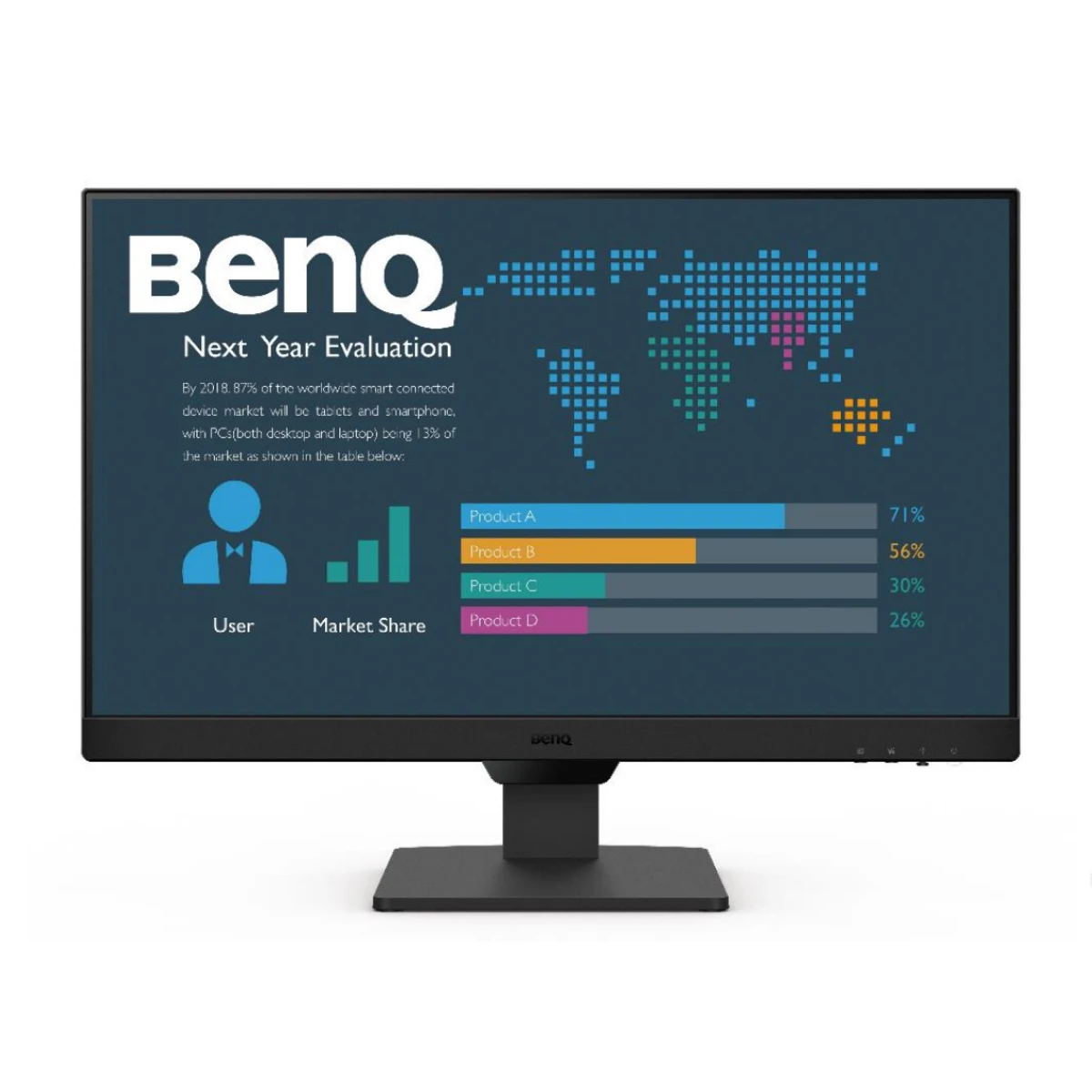 BenQ BL2490 monitor de ecrã 60,5 cm (23.8") 1920 x 1080 pixels Full HD Preto