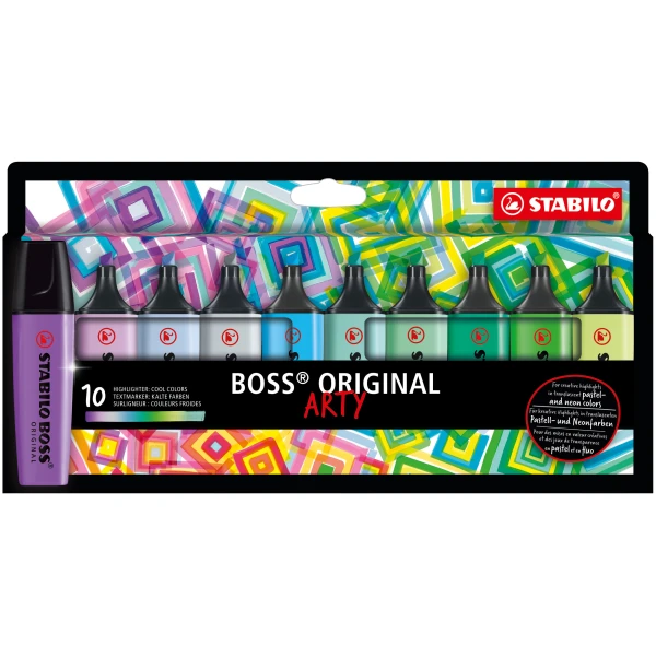 STABILO BOSS ORIGINAL marcador 10 unidade(s) Ponta de cinzel Multicor