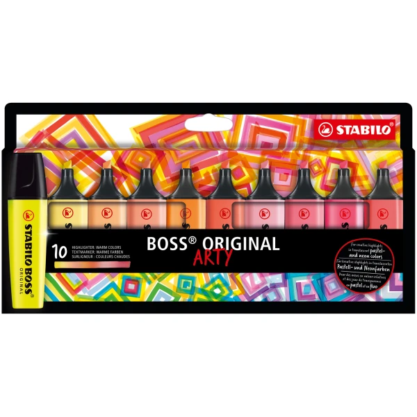 STABILO BOSS ORIGINAL marcador 10 unidade(s) Ponta de cinzel Multicor