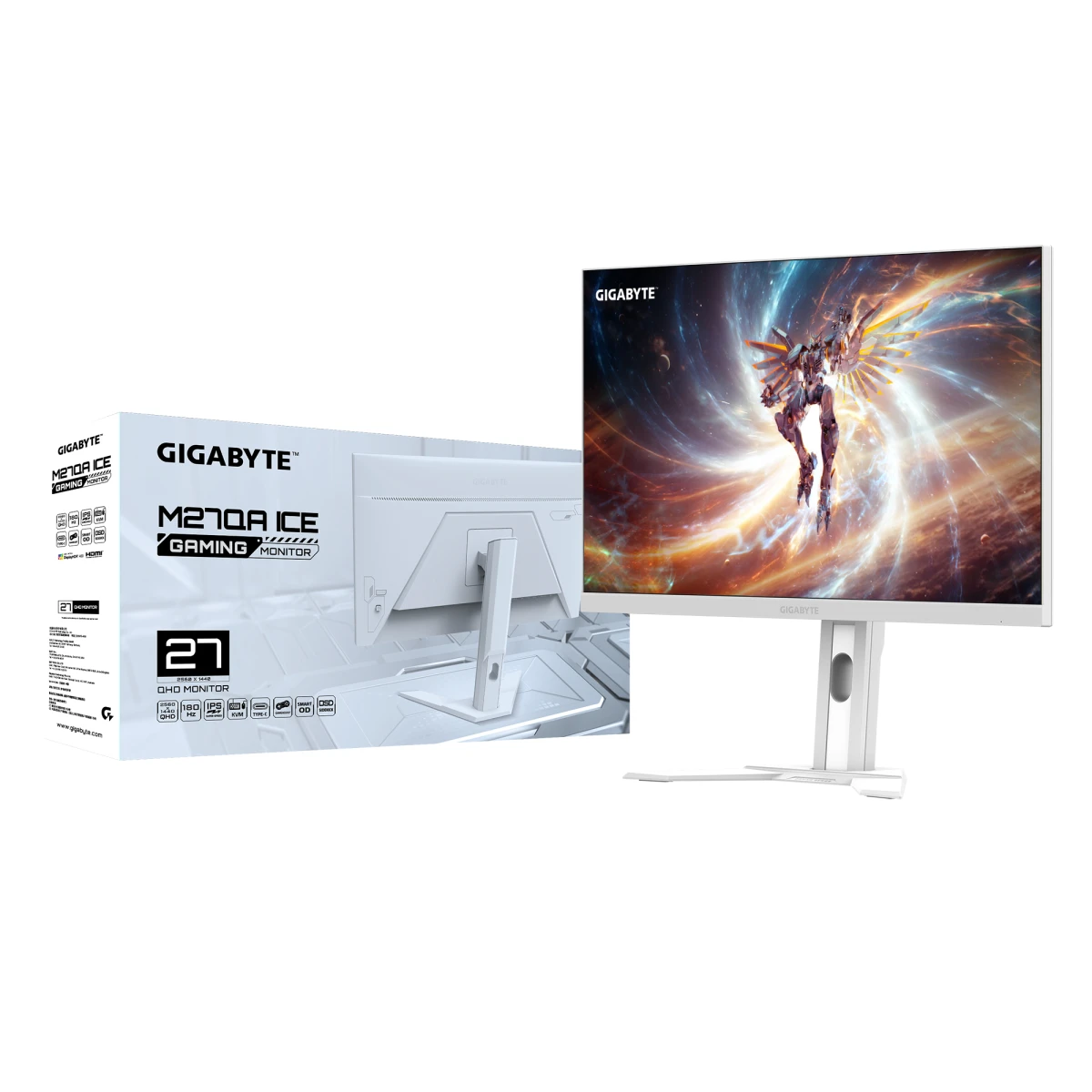 GIGABYTE M27QA ICE monitor de ecrã 68,6 cm (27") 2560 x 1440 pixels Quad HD LED Branco