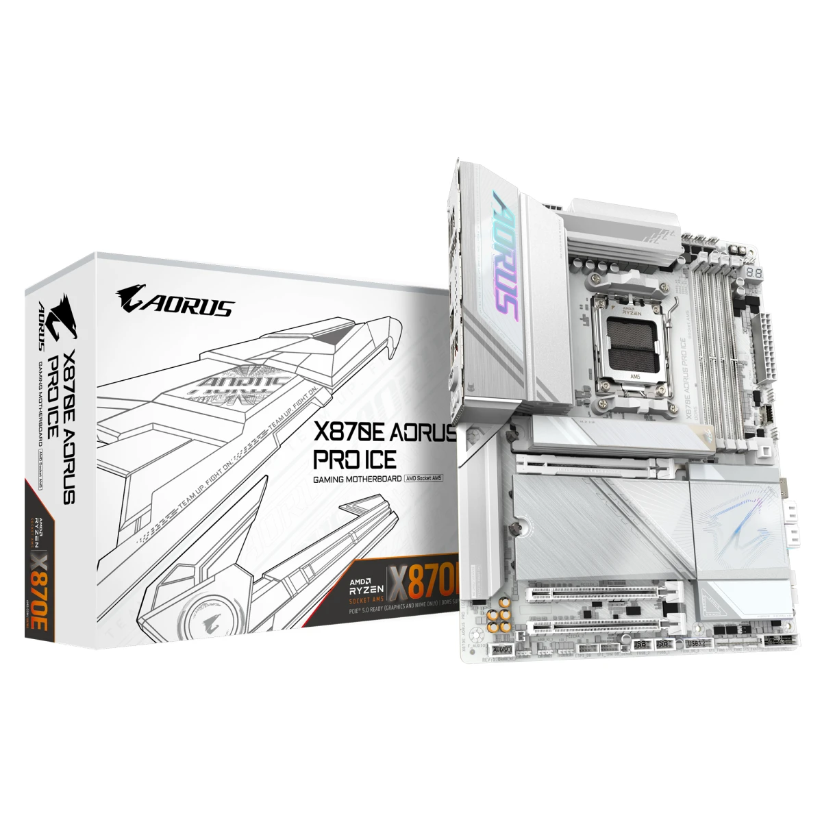 GIGABYTE X870E AORUS PRO ICE motherboard AMD X870E Ranhura AM5 ATX