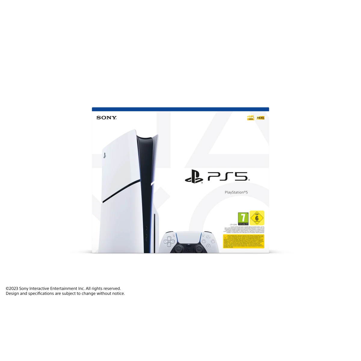 Sony Playstation 5 Slim 1,02 TB Wi-Fi Preto, Branco