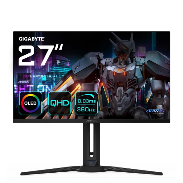 GIGABYTE FO27Q3 monitor de ecrã 68,6 cm (27") 2560 x 1440 pixels Quad HD OLED Preto