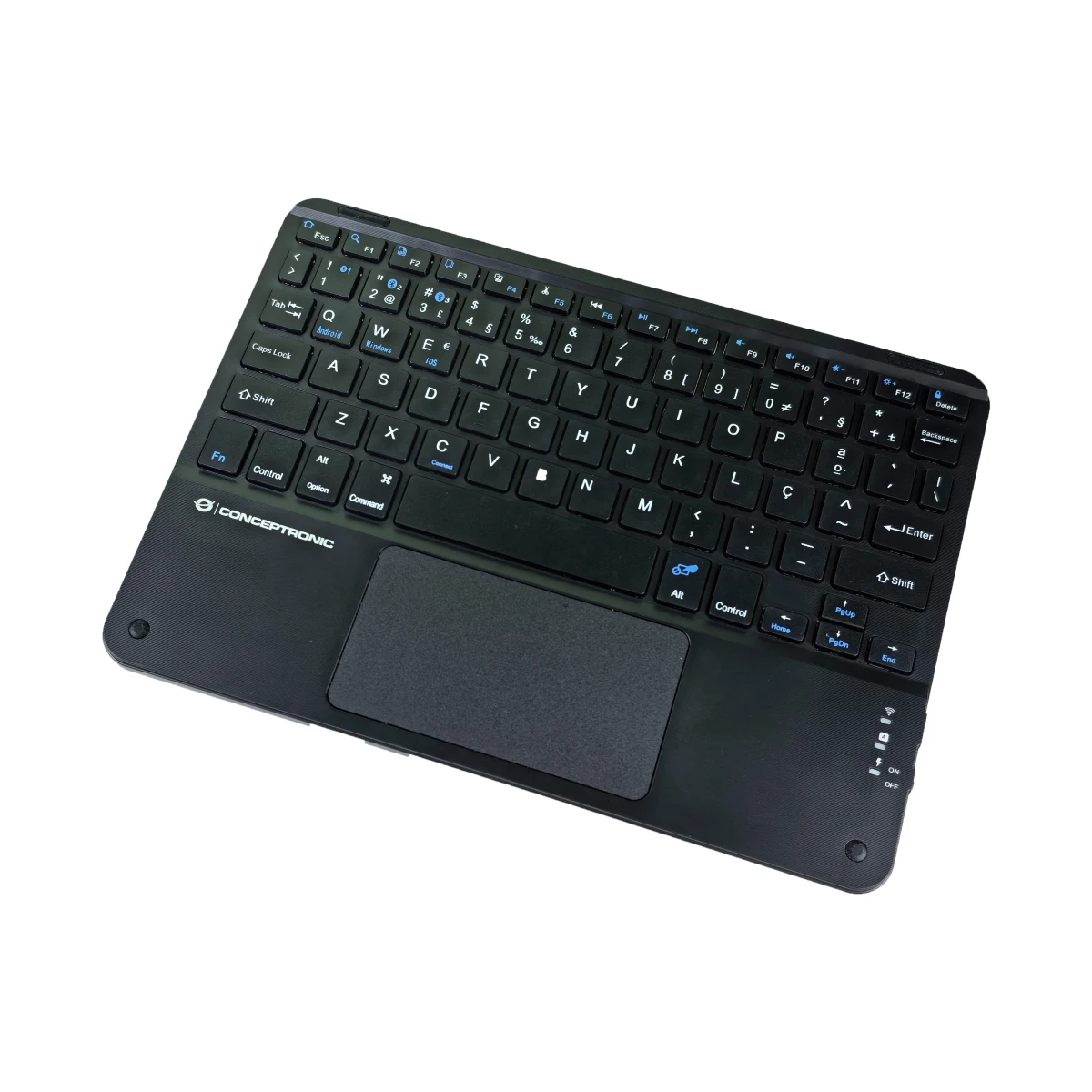 Conceptronic TOBIN01BPT teclado Universal Bluetooth QWERTY Português Preto