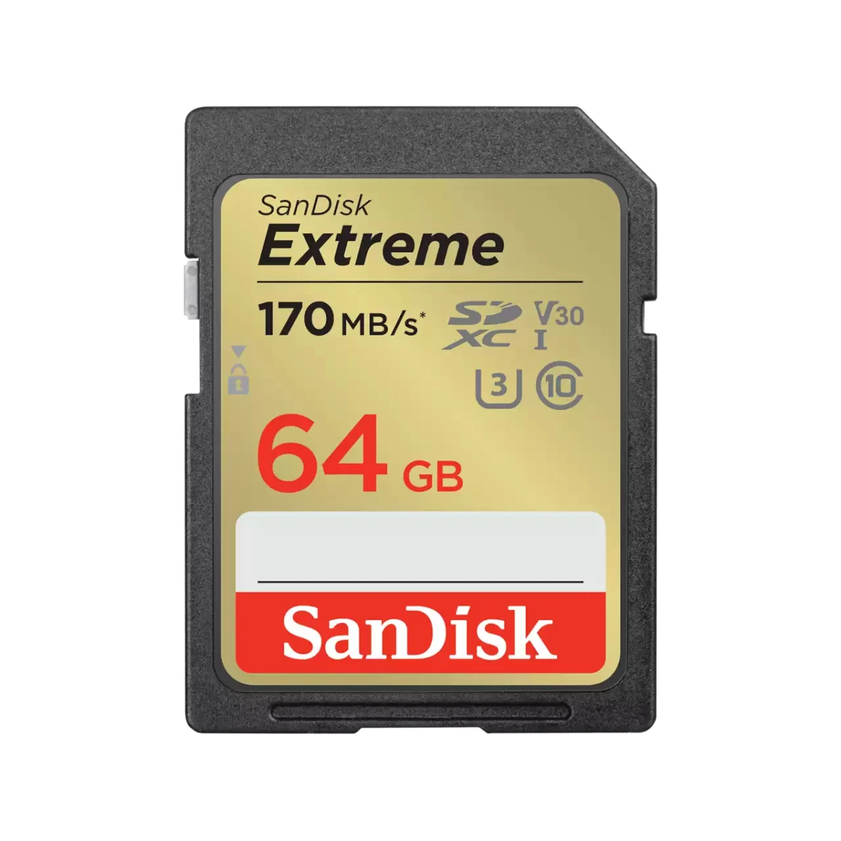 Extreme 64GB SDXC Memory Card + 1 year RescuePRO Deluxe up to 170MB/s & 80MB/s Read/Write speeds, UHS-I, Class 10, U3, V30