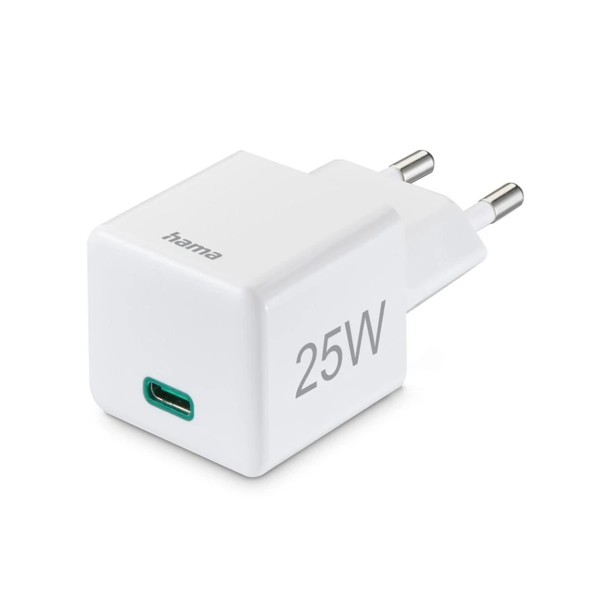 Mini carregador HAMA 220W  PDQC, USB C, 25W, branco - 201652