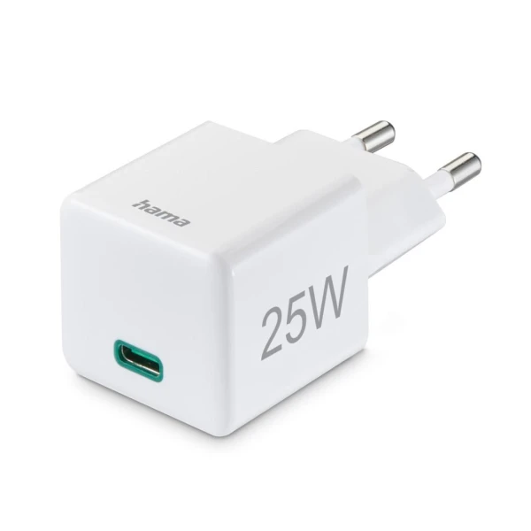 Mini carregador HAMA 220W  PDQC, USB C, 25W, branco - 201652