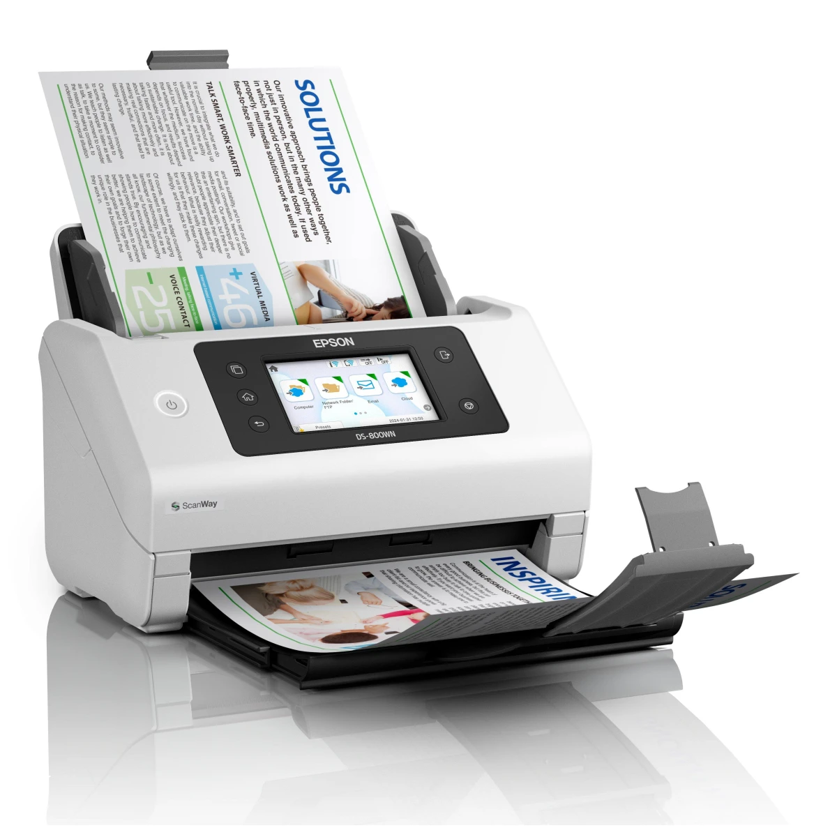 Epson WorkForce DS-800WN Scanner com alimentação por folhas 600 x 600 DPI A4 Branco