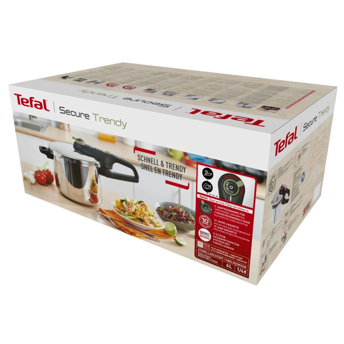 PANELA PRESSÃO TEFAL SECURE TRENDY 4L - P2580400