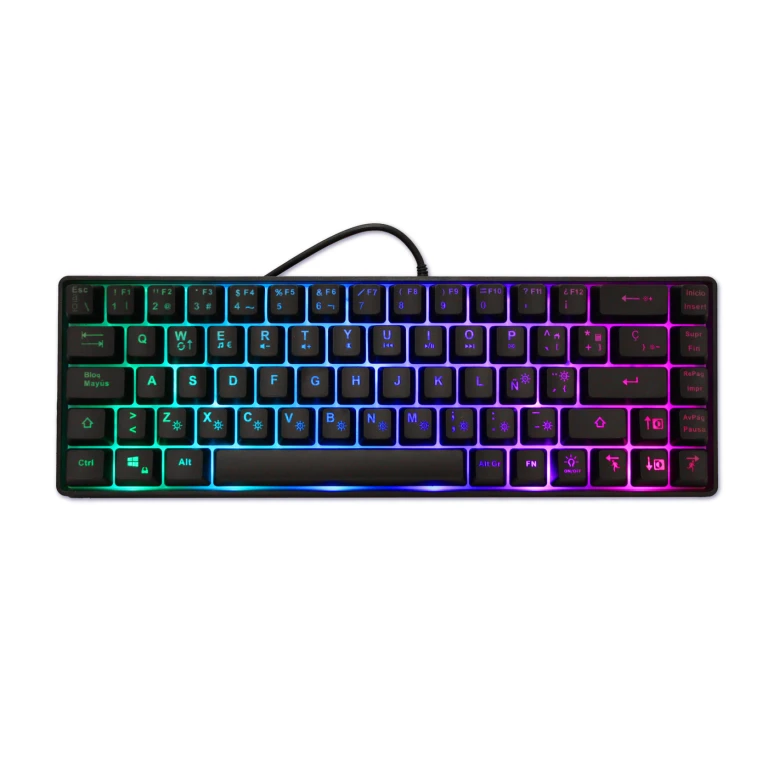 Deep Gaming mini TM065 teclado Jogos USB QWERTY Espanhol Preto