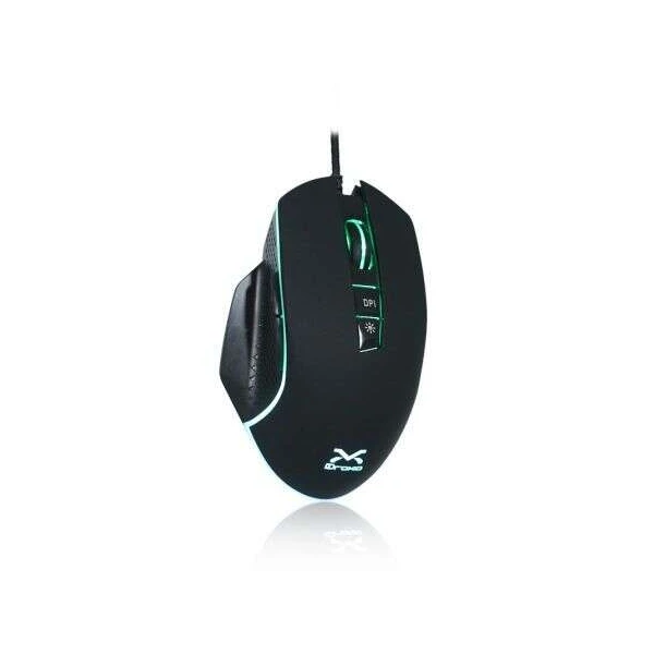 3GO Droxio Itaca USB Gaming Mouse 7200dpi - 5 botões - Iluminação RGB - Uso para destros - Cabo trançado de 1,50m - Cor preta