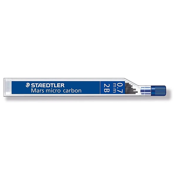 Minas staedtler mars micro grafite 0,7 mm 2b tubo com 12 unidades