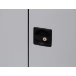 Armario metalico rocada dois portas inclui quatro prateleira 90x198x45 cm acabamento ac00 cinza/cinza