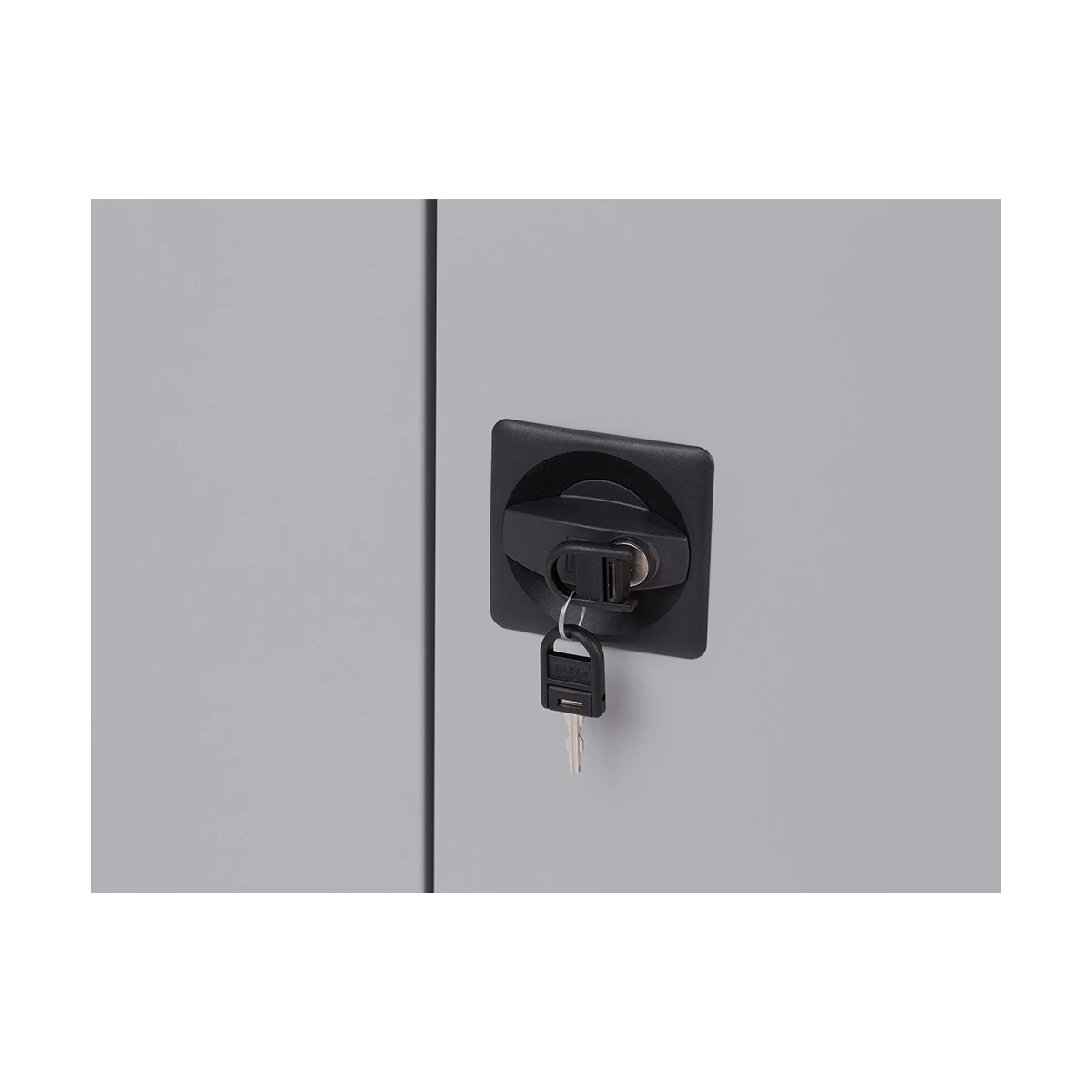 Armario metalico rocada dois portas inclui quatro prateleira 90x198x45 cm acabamento ac00 cinza/cinza