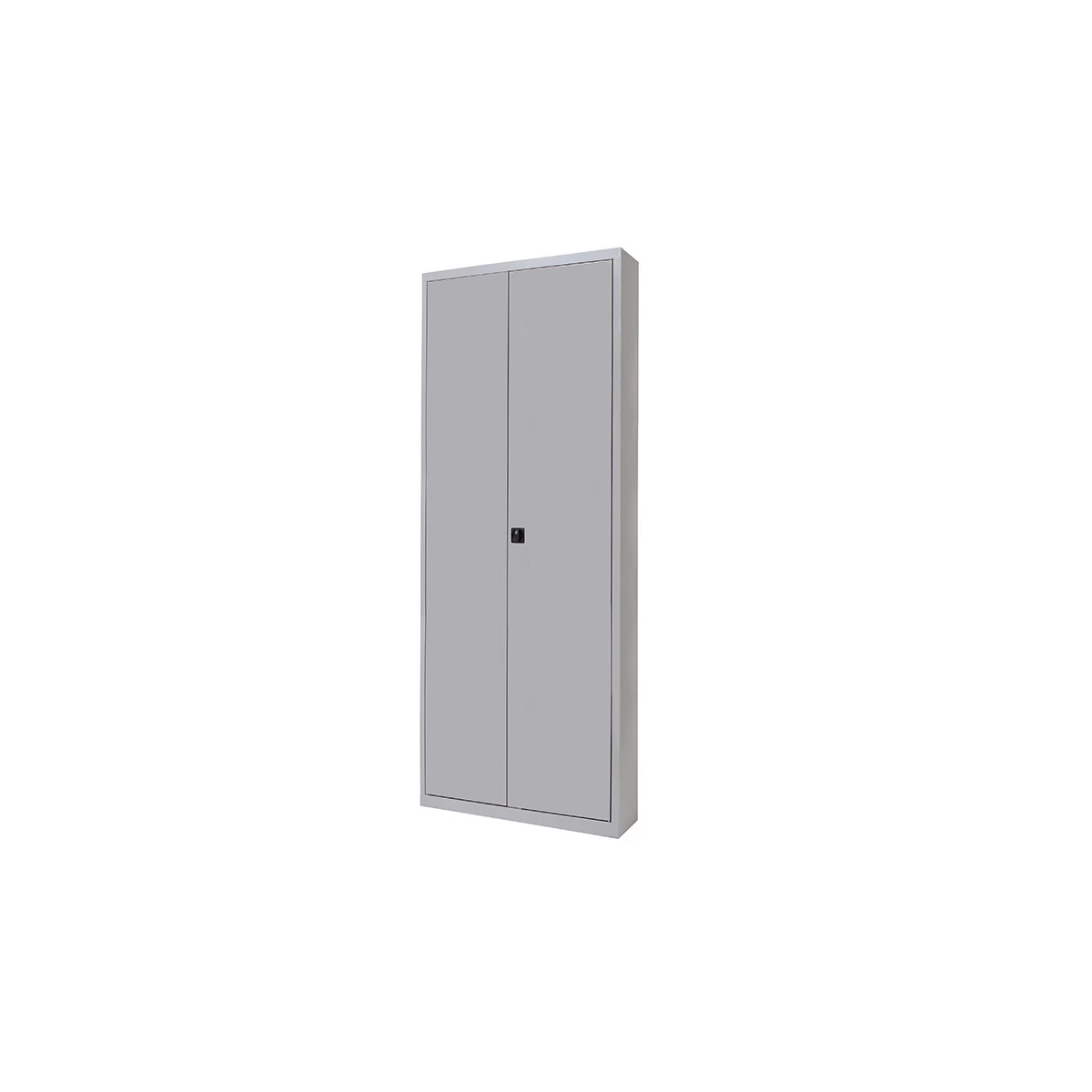 Armario metalico rocada dois portas inclui quatro prateleira 90x198x45 cm acabamento ac00 cinza/cinza