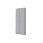 Armario metalico rocada dois portas inclui quatro prateleira 90x198x45 cm acabamento ac00 cinza/cinza