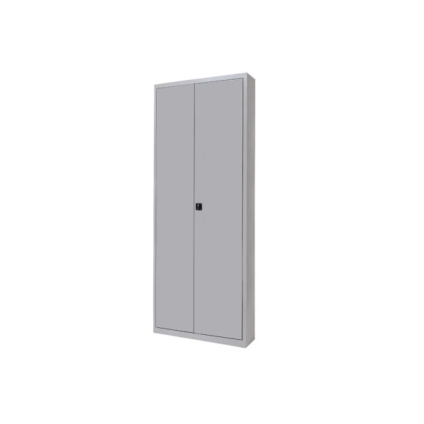 Armario metalico rocada dois portas inclui quatro prateleira 90x198x45 cm acabamento ac00 cinza/cinza