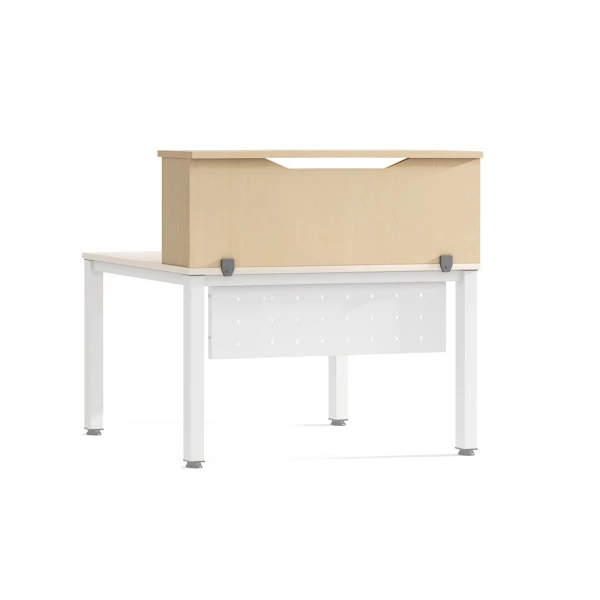 Apoio de secretaria rocada valido para mesas work metal executive 120x30x40 cm acabamento aa01 faia/faia