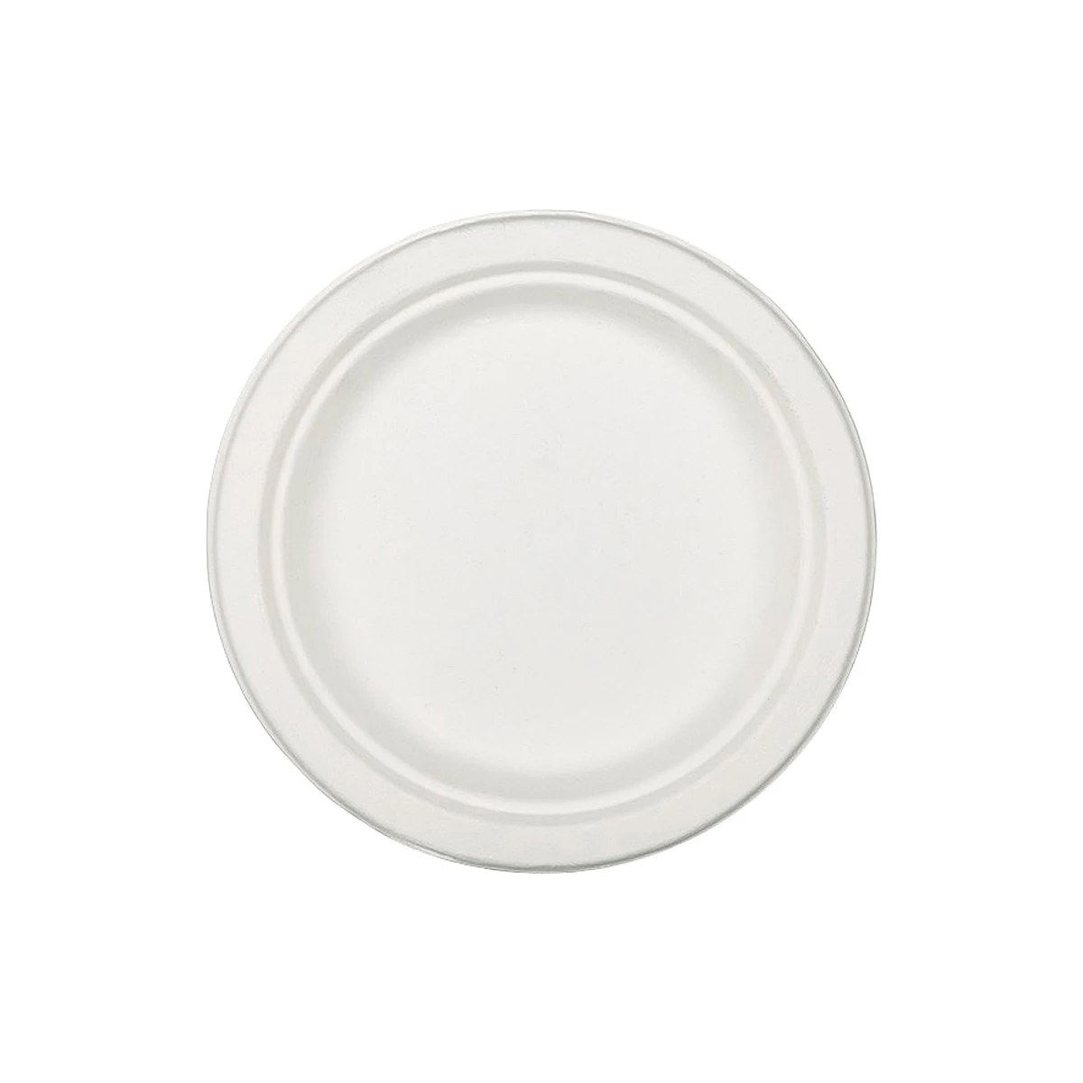Prato de fibra natural nupik biodegradavel branco 17 cm de diametro apto microondas pack de 50 unidades