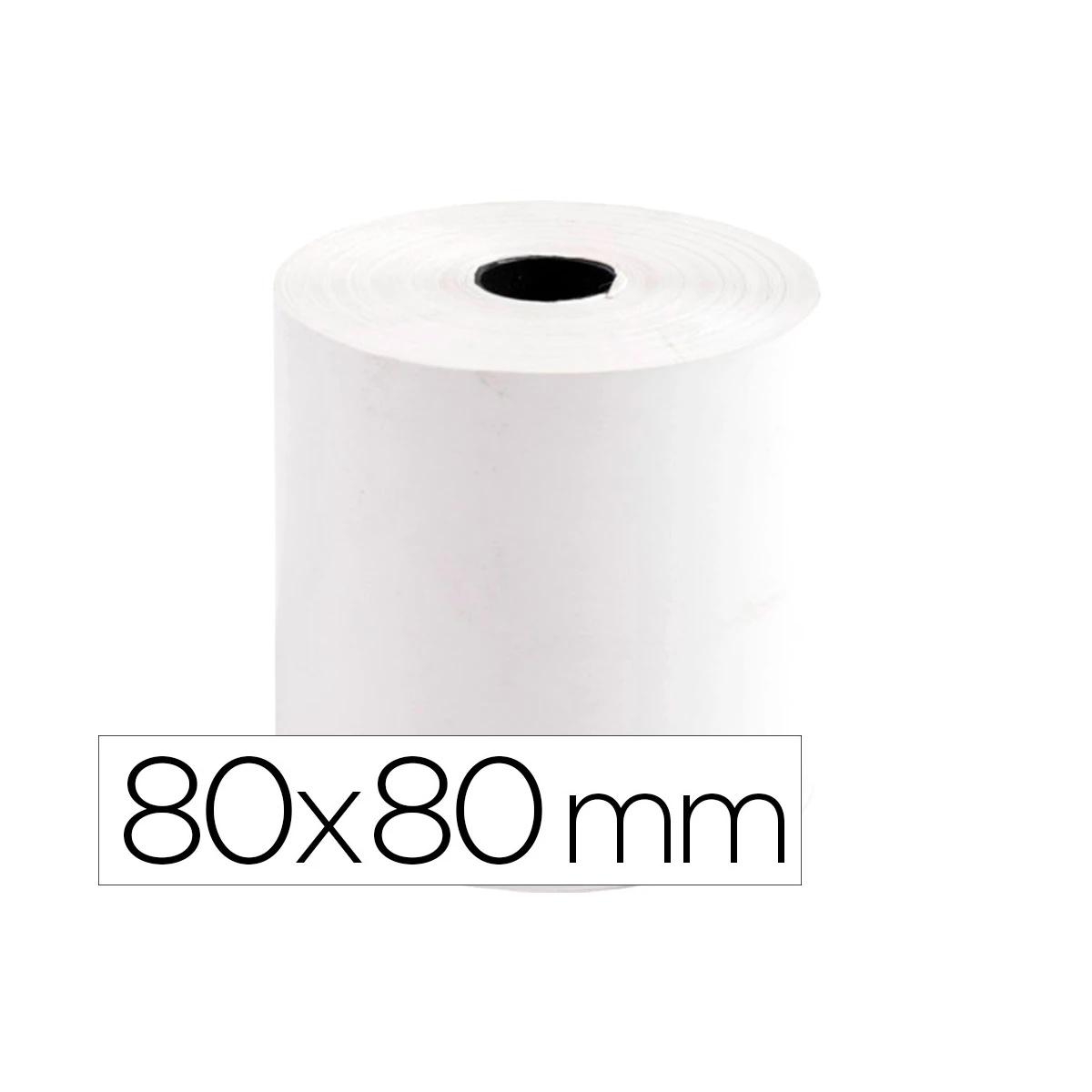 Rolo termico para impressora q-connect 80 mm largura x 80 mm diametro sem bisfenol em papel de 70 gr - 5 unidades