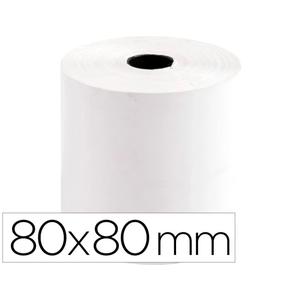 Rolo termico para impressora q-connect 80 mm largura x 80 mm diametro sem bisfenol em papel de 70 gr - 5 unidades