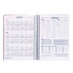 Agenda espiral liderpapel classic a4 2025 dia pagina cor rosa papel 70 gr