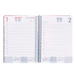 Agenda espiral liderpapel classic a4 2025 dia pagina cor rosa papel 70 gr