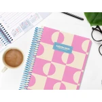 Agenda espiral liderpapel classic a4 2025 dia pagina cor rosa papel 70 gr