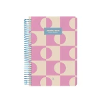 Agenda espiral liderpapel classic a4 2025 dia pagina cor rosa papel 70 gr